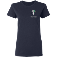 Women's Double Sided Irish by Blood Punisher T-Shirt T-Shirts Navy S 