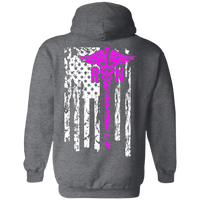 Women's Double Sided Nurse Flag Hoodie Sweatshirts 