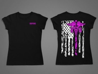 Women's Double Sided Nurse Flag T-Shirt T-Shirts 