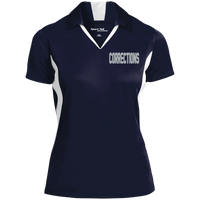 Women's Embroidered Corrections Colorblock Performance Polo Polo Shirts True Navy/White X-Small 