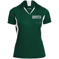 Women's Embroidered Dipatch Colorblock Performance Polo Polo Shirts Forest Green/White X-Small 