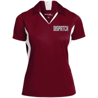 Women's Embroidered Dipatch Colorblock Performance Polo Polo Shirts Maroon/White X-Small 