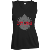 Women's Not Woke Athletic Shirt T-Shirts Black X-Small 