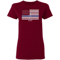Women's Thin White Line EMT T-Shirt T-Shirts Garnet S 