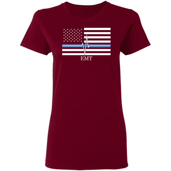 Women's Thin White Line EMT T-Shirt T-Shirts Garnet S 