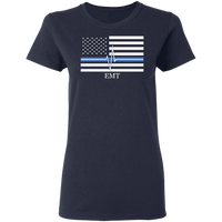 Women's Thin White Line EMT T-Shirt T-Shirts Navy S 