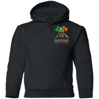 Youth Double Sided Irish by Blood Firefighter Hoodie Sweatshirts Black YS 