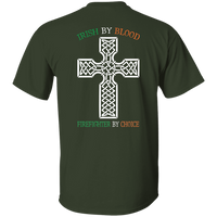 Youth Double Sided Irish by Blood Firefighter T-Shirt T-Shirts 