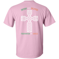 Youth Double Sided Irish by Blood Firefighter T-Shirt T-Shirts 