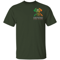 Youth Double Sided Irish by Blood Firefighter T-Shirt T-Shirts Forest YXS 