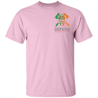 Youth Double Sided Irish by Blood Firefighter T-Shirt T-Shirts Light Pink YXS 