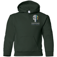 Youth Double Sided Irish by Blood Punisher Hoodie Sweatshirts Forest Green YS 