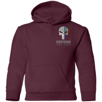 Youth Double Sided Irish by Blood Punisher Hoodie Sweatshirts Maroon YS 