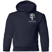 Youth Double Sided Irish by Blood Punisher Hoodie Sweatshirts Navy YS 