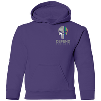 Youth Double Sided Irish by Blood Punisher Hoodie Sweatshirts Purple YS 