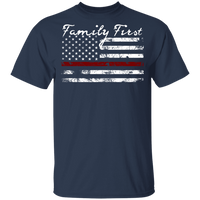 Youth Family First Thin Red Line T-Shirt T-Shirts Navy YXS 