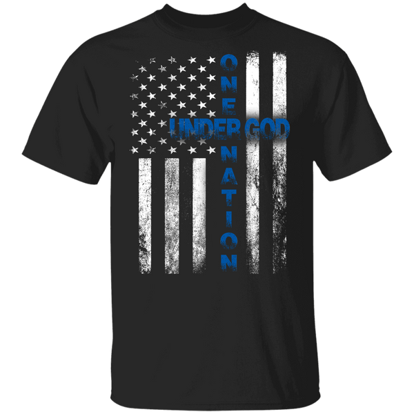 Youth One Nation Under God T-Shirt T-Shirts Black YXS 