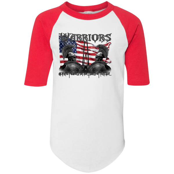 Youth Warriors Colorblock Raglan Shirt T-Shirts White/Red YS 
